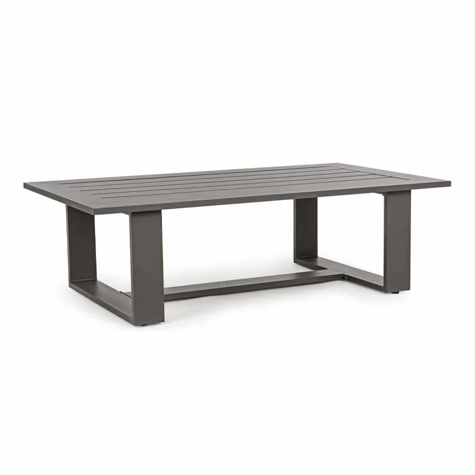 Compoziție cameră de zi în aer liber din aluminiu cu perne din țesătură - Yoshi Viadurini