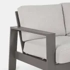 Compoziție cameră de zi în aer liber din aluminiu cu perne din țesătură - Yoshi Viadurini