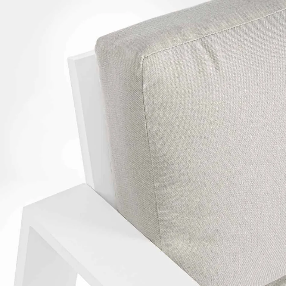 Compoziție cameră de zi în aer liber din aluminiu cu perne din țesătură - Yoshi Viadurini