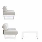 Compoziție cameră de zi în aer liber, din aluminiu și țesătură Homemotion - Francine Viadurini