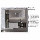 Compoziție mobilier de baie suspendat cu design modern Made in Italy - Callisi15 Viadurini