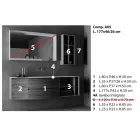 Compoziție de proiectare suspendată, mobilier de baie cu design modern - Callisi5 Viadurini