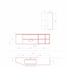 Compoziție de proiectare suspendată, mobilier de baie cu design modern - Callisi5 Viadurini