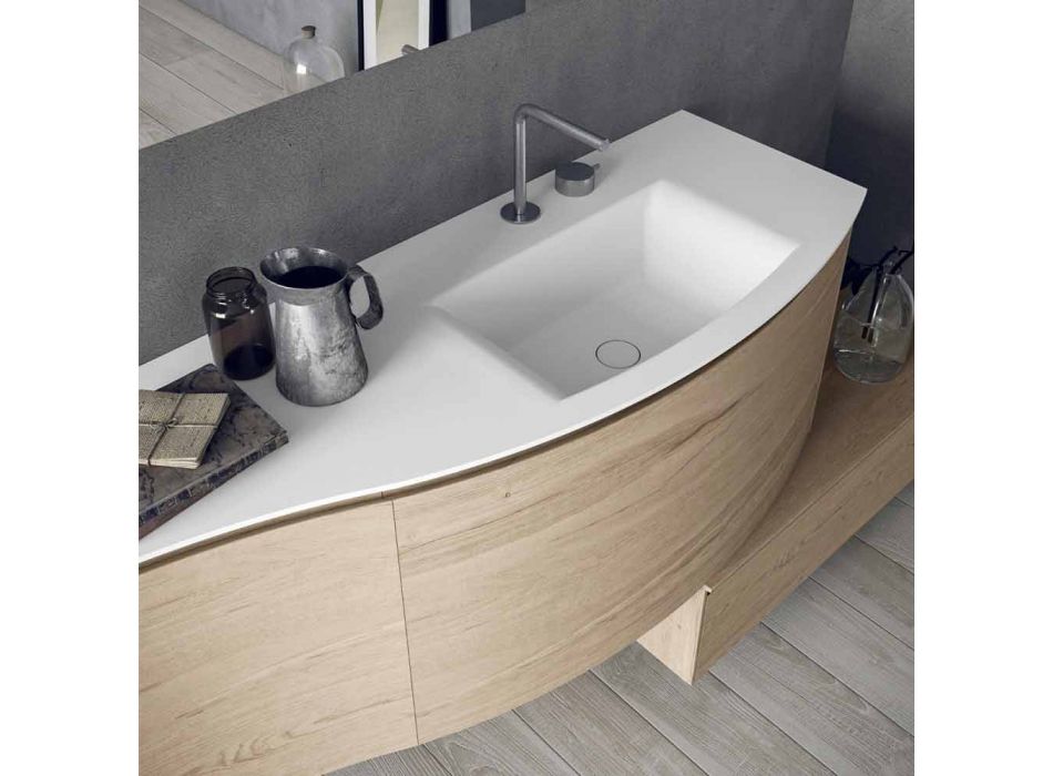 Compoziție suspendată și modernă pentru baie, design Made in Italy - Callisi4 Viadurini