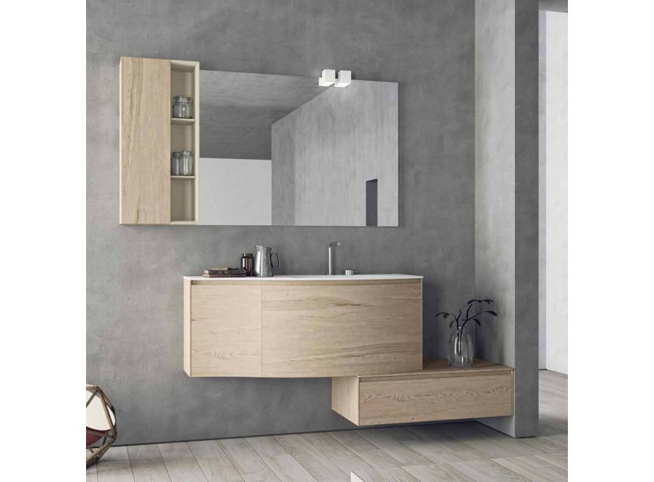Compoziție suspendată și modernă pentru baie, design Made in Italy - Callisi4 Viadurini