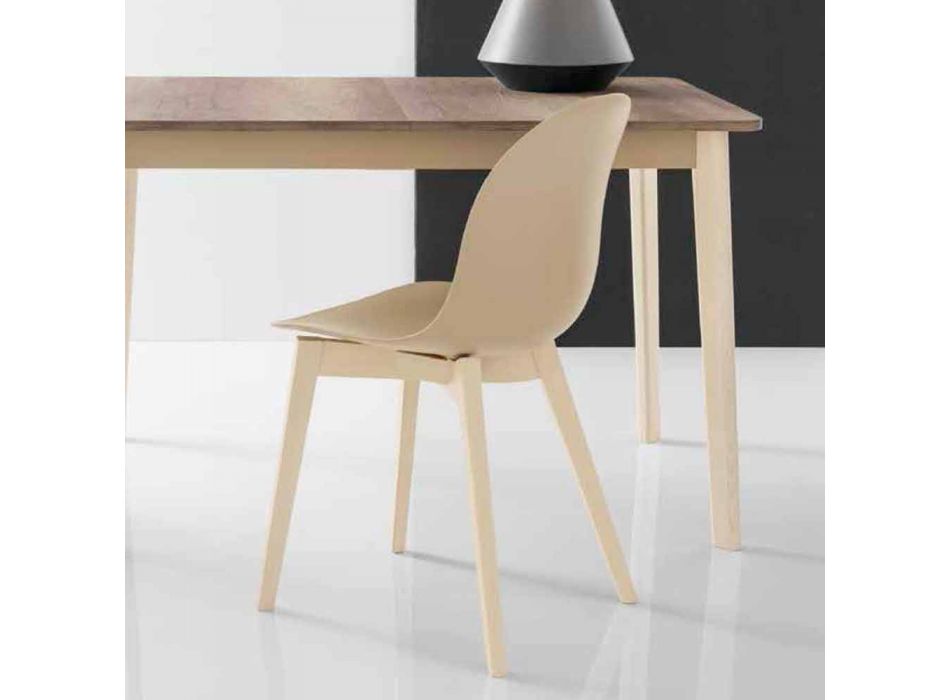 Connubia Calligaris Academia scaun de design de bază în lemn, 2 bucăți Viadurini