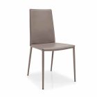 scaun de piele Connubia Calligaris Boheme, din metal modern, 2 bucăți Viadurini