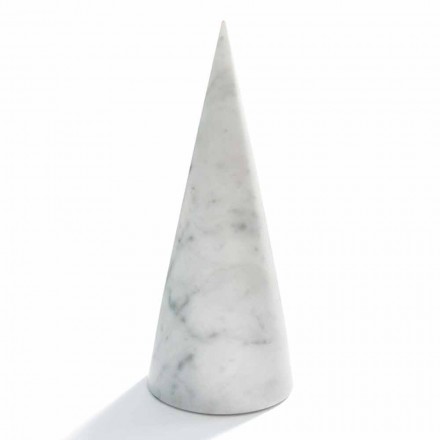 Con decorativ mare în marmură albă de Carrara Fabricat în Italia - Connu Viadurini