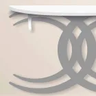 Consola de perete pentru design modern din lemn alb și gri - Coco Viadurini