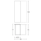 Consola extensibila 150 cm din metal si melamina Made in Italy - Clapa Viadurini