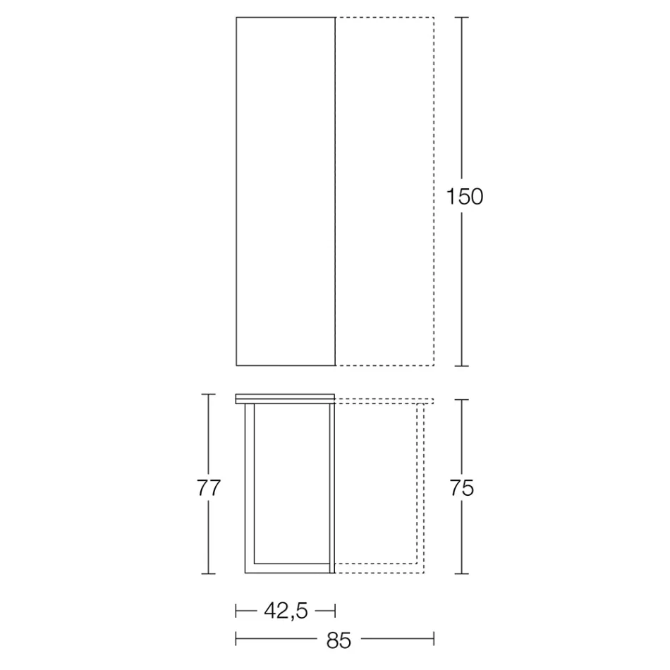 Consola extensibila 150 cm din metal si melamina Made in Italy - Clapa Viadurini