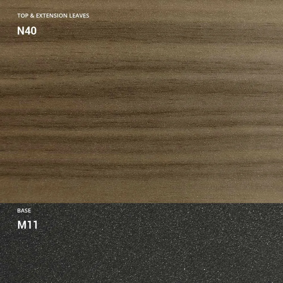 Consola extensibila 150 cm din metal si melamina Made in Italy - Clapa Viadurini