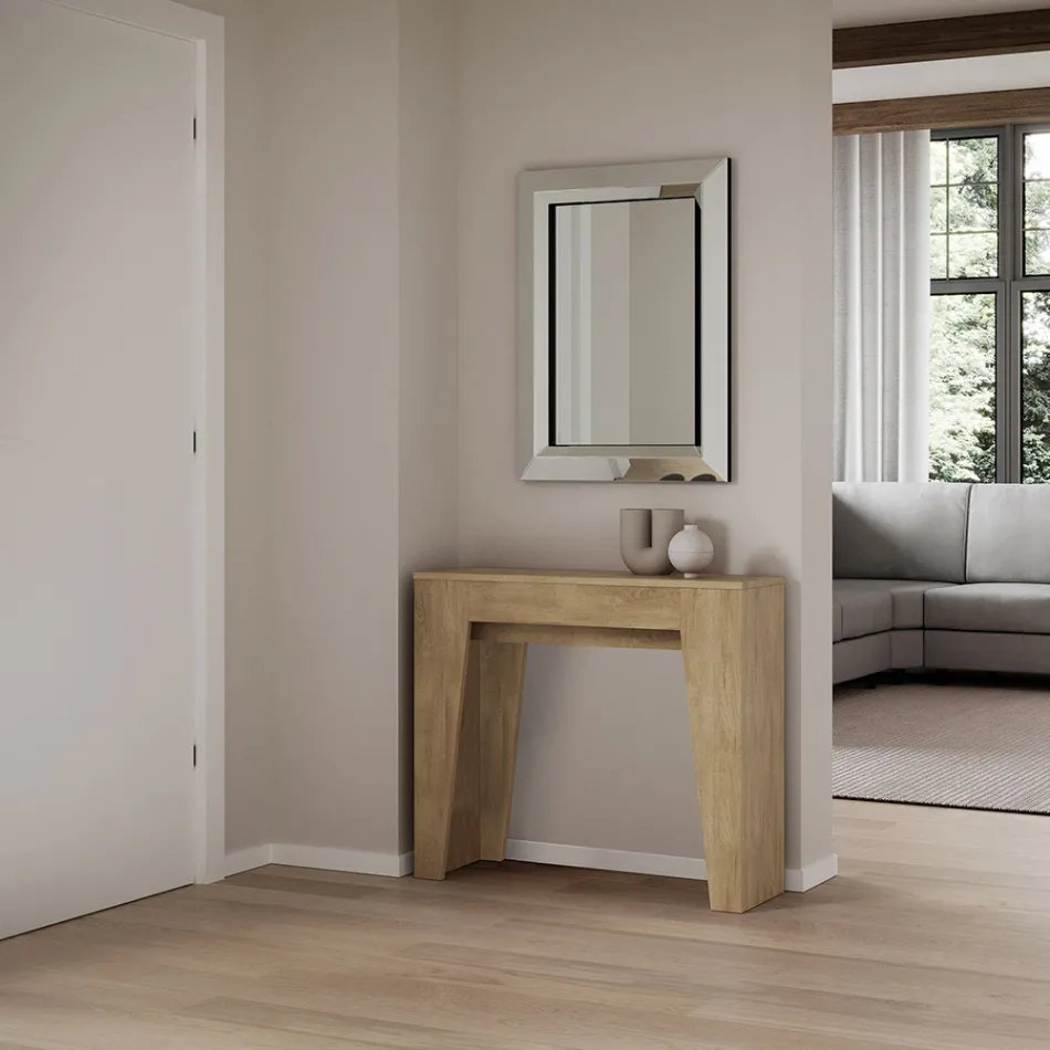 Consolă extensibilă până la 181 cm în Melamină Essence Made in Italy - Castello Viadurini