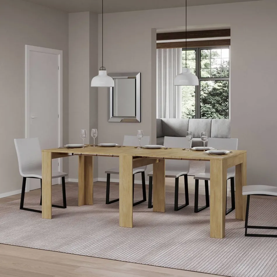 Consolă extensibilă până la 181 cm în Melamină Essence Made in Italy - Castello Viadurini