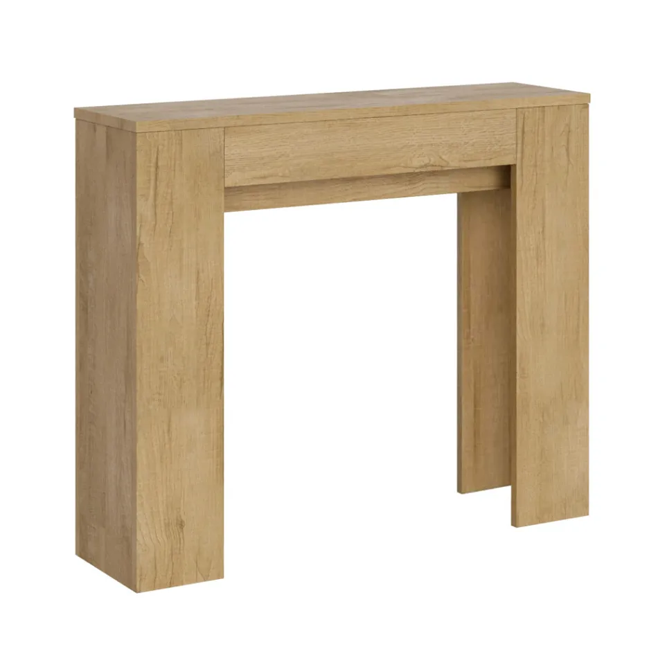 Consola extensibila pana la 181 cm in panouri melaminate Made in Italy - Drago Viadurini