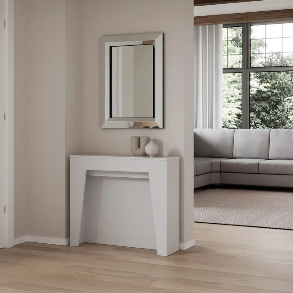 Consola extensibila la 211 cm in melaminata in esenta Made in Italy - Incantesimo Viadurini