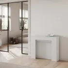 Consola extensibila pana la 211 cm in panouri melaminate Made in Italy - Principessa Viadurini
