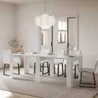 Consola extensibila pana la 211 cm in panouri melaminate Made in Italy - Principessa Viadurini