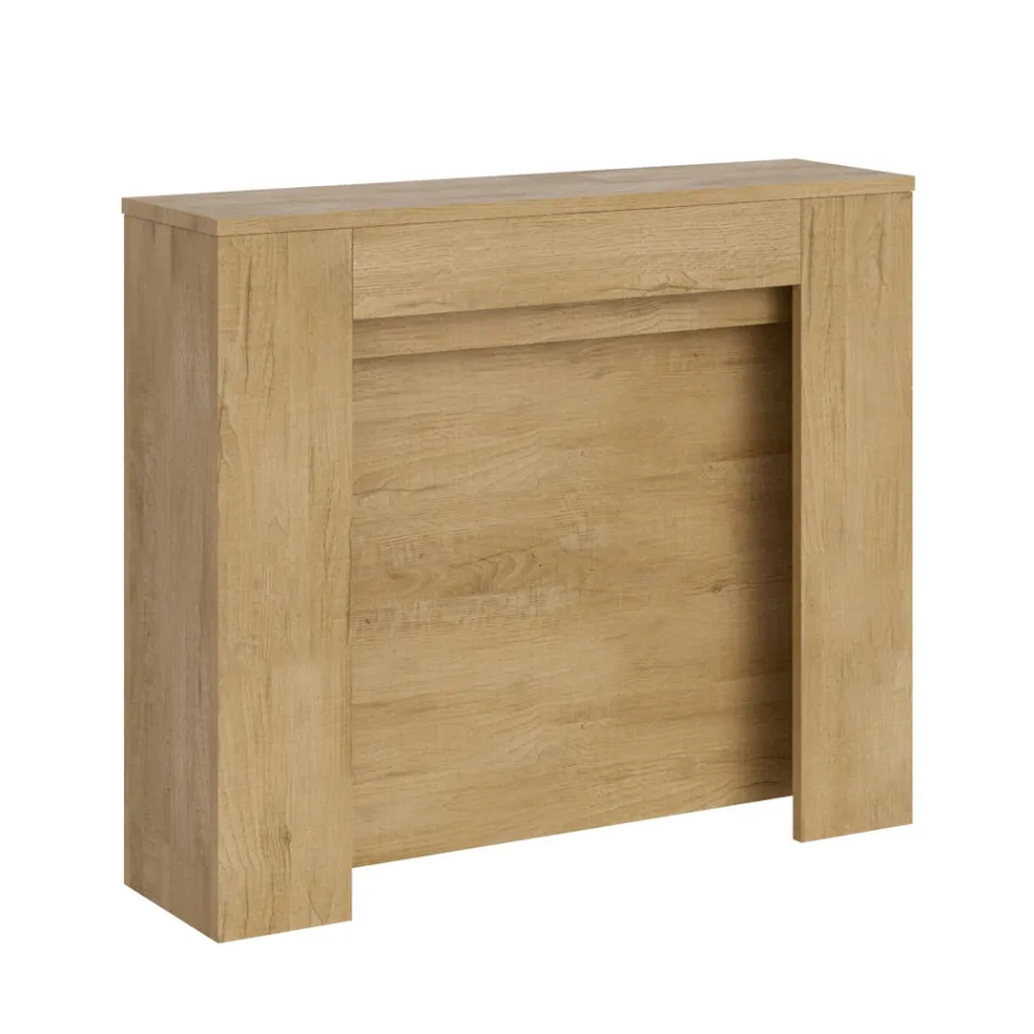 Consola extensibila pana la 211 cm in panouri melaminate Made in Italy - Principessa Viadurini