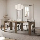 Consola extensibila pana la 211 cm in panouri melaminate Made in Italy - Principessa Viadurini