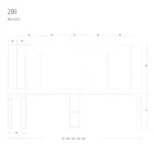 Consola extensibila pana la 290 cm din lemn melaminat Made in Italy - Paride Viadurini