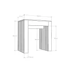 Consola extensibila pana la 299 cm cu extensii interne Made in Italy - Clepsidra Viadurini