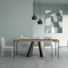 Consolă extensibilă până la 300 cm cu picioare cu finisaj urs Fabricat în Italia - Destino Viadurini