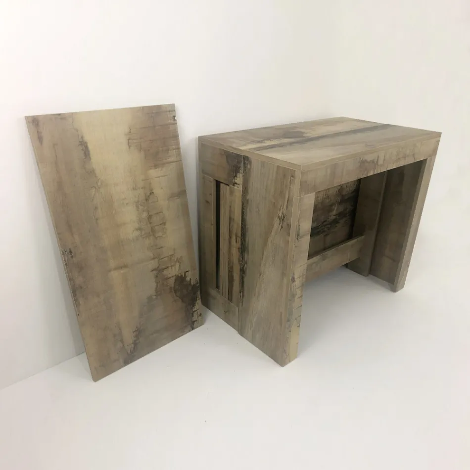 Consolă extensibilă până la 300 cm de la intrare sau sufragerie din lemn - Katharina Viadurini