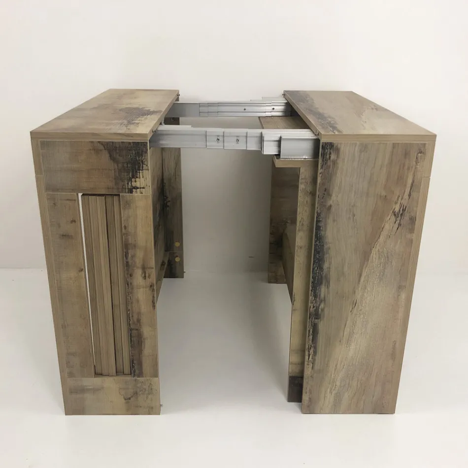 Consolă extensibilă până la 300 cm de la intrare sau sufragerie din lemn - Katharina Viadurini