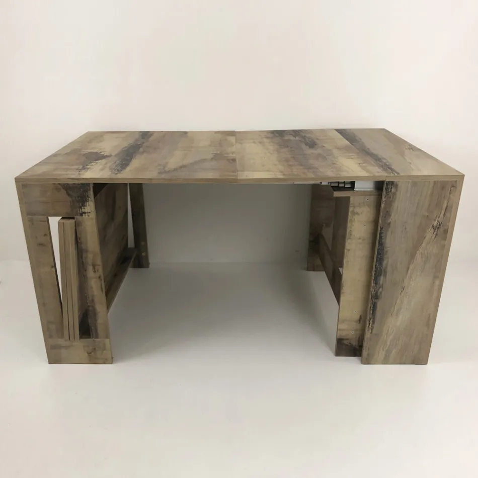 Consolă extensibilă până la 300 cm de la intrare sau sufragerie din lemn - Katharina Viadurini