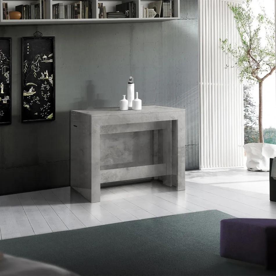 Consolă extensibilă până la 300 cm de la intrare sau sufragerie din lemn - Katharina Viadurini