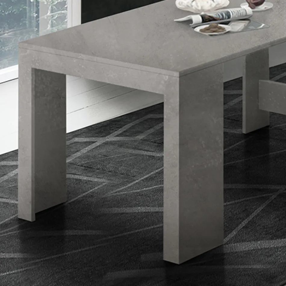 Consolă extensibilă până la 300 cm de la intrare sau sufragerie din lemn - Katharina Viadurini