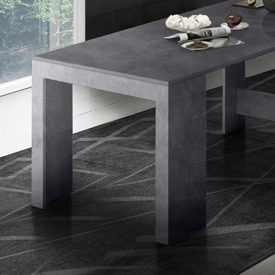 Consolă extensibilă până la 300 cm de la intrare sau sufragerie din lemn - Katharina Viadurini