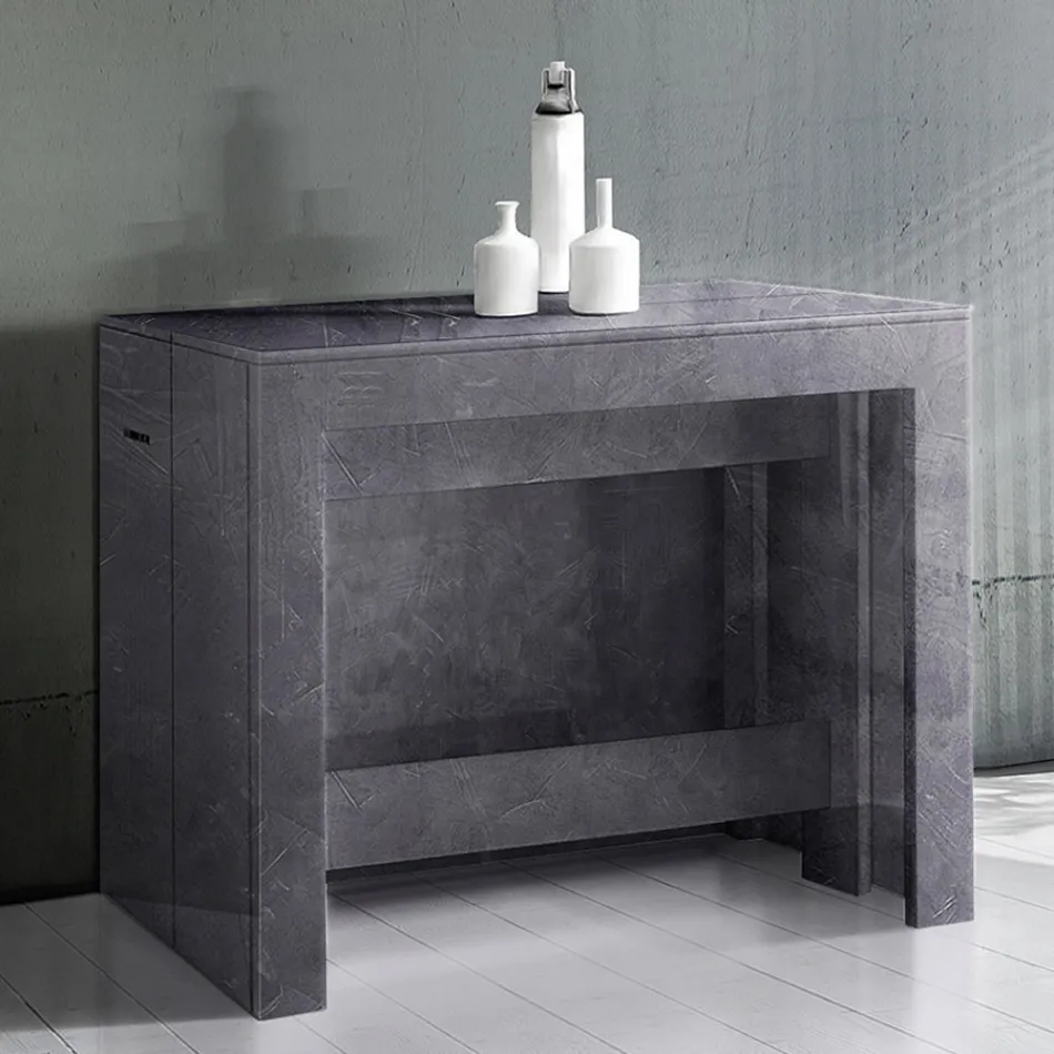 Consolă extensibilă până la 300 cm de la intrare sau sufragerie din lemn - Katharina Viadurini