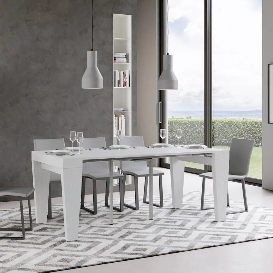 Consola extensibila pana la 300 cm din lemn Made in Italy - Tron Viadurini