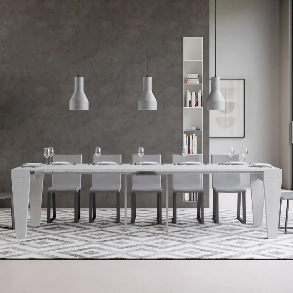 Consola extensibila pana la 300 cm din lemn Made in Italy - Tron Viadurini