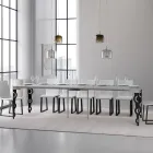 Consolă extensibilă cu picioare moderne din fier Made in Italy - Palazzo Viadurini