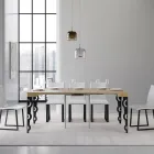 Consolă extensibilă cu picioare moderne din fier Made in Italy - Palazzo Viadurini