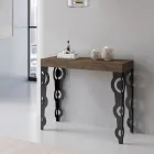 Consolă extensibilă cu picioare moderne din fier Made in Italy - Palazzo Viadurini