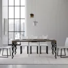 Consolă extensibilă cu picioare moderne din fier Made in Italy - Palazzo Viadurini