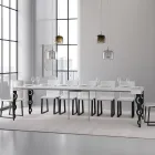 Consolă extensibilă cu picioare moderne din fier Made in Italy - Palazzo Viadurini