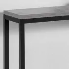 Consolă extensibilă cu blat din melamină și bază din metal vopsit - Adino Viadurini