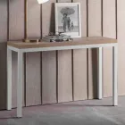 Consolă extensibilă cu blat din melamină și bază din metal vopsit - Adino Viadurini