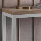 Consolă extensibilă cu blat din melamină și bază din metal vopsit - Adino Viadurini