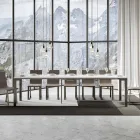 Consolă extensibilă de design modern din lemn și fier Made in Italy - Niciodată Viadurini