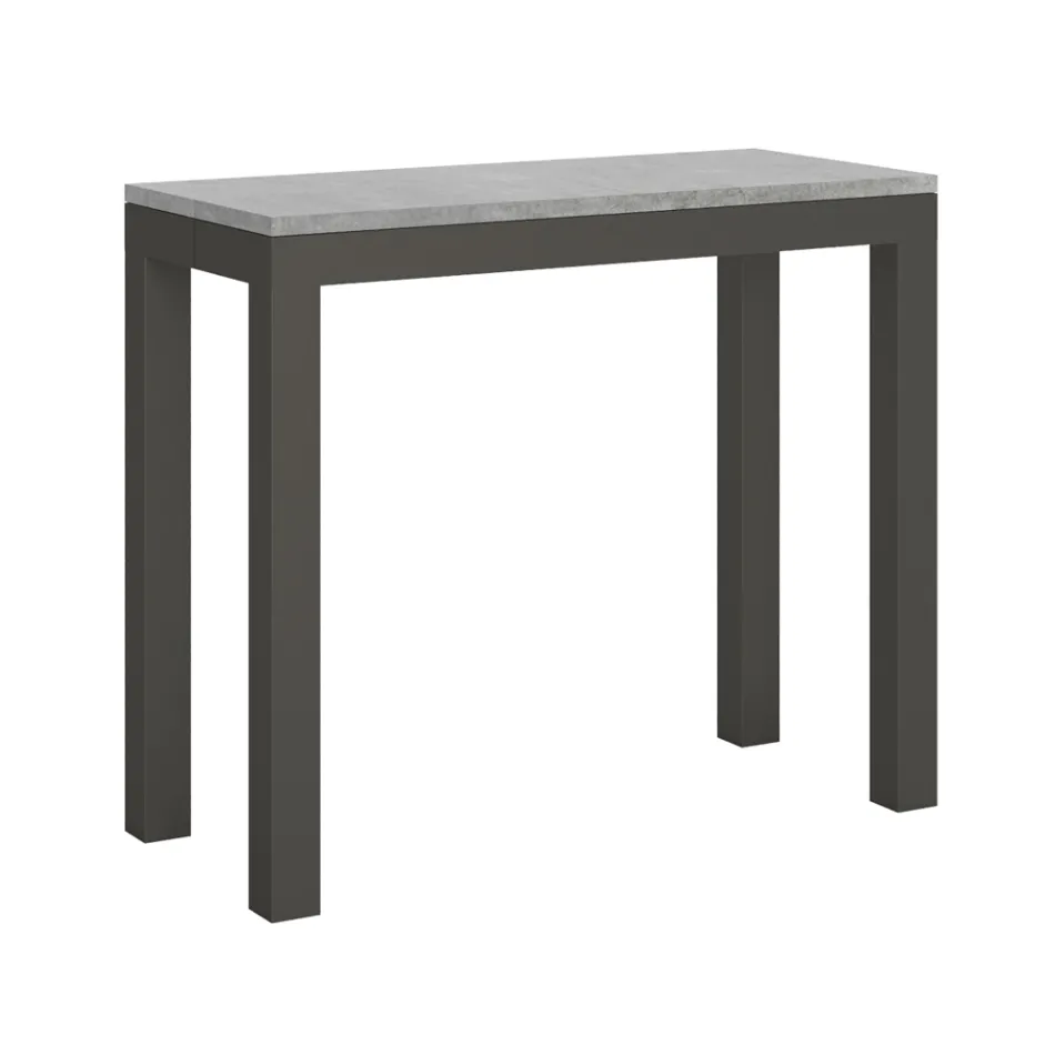 Consolă extensibilă de design modern din lemn și fier Made in Italy - Niciodată Viadurini