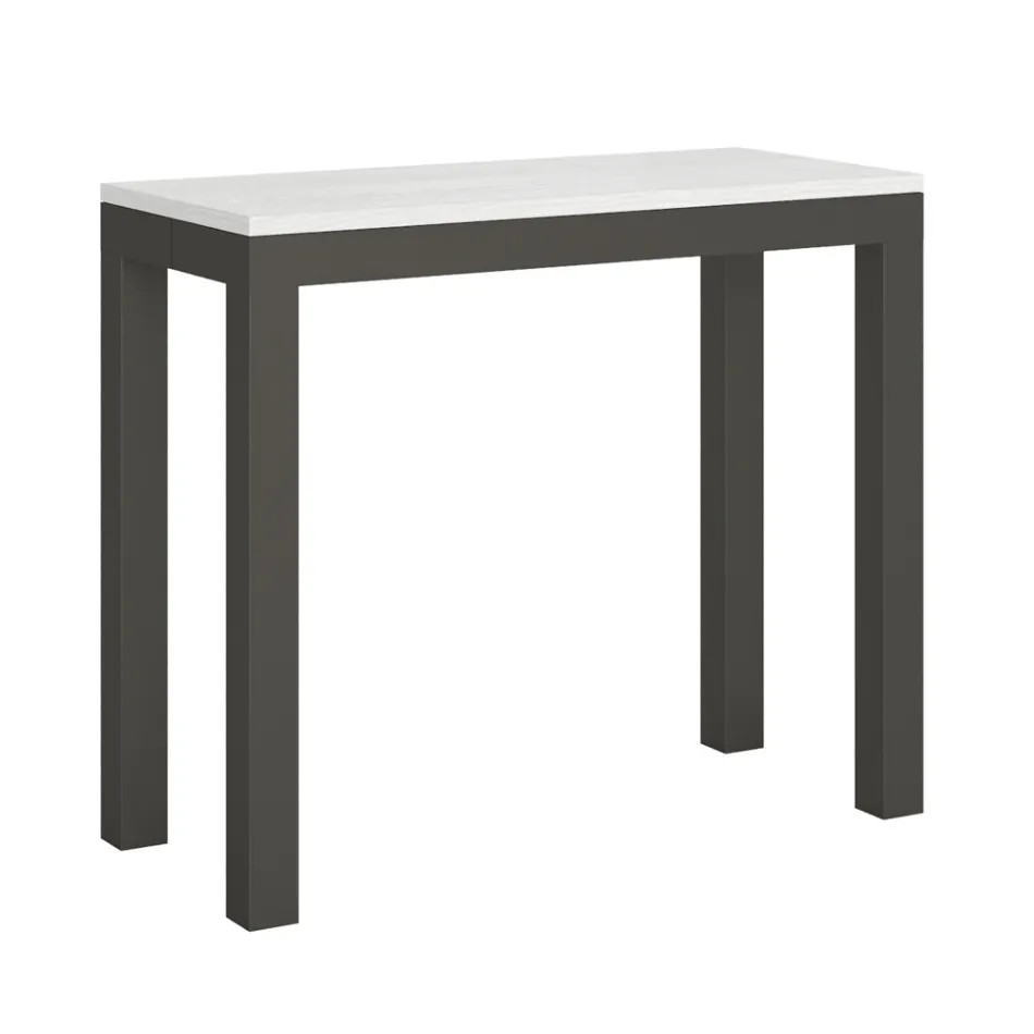 Consolă extensibilă de design modern din lemn și fier Made in Italy - Niciodată Viadurini