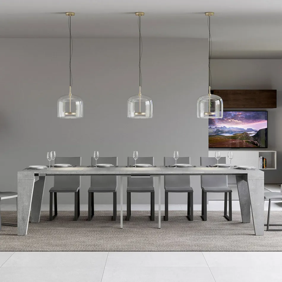 Consolă extensibilă disponibilă în 2 mărimi diferite, fabricată în Italia - Grifone Viadurini