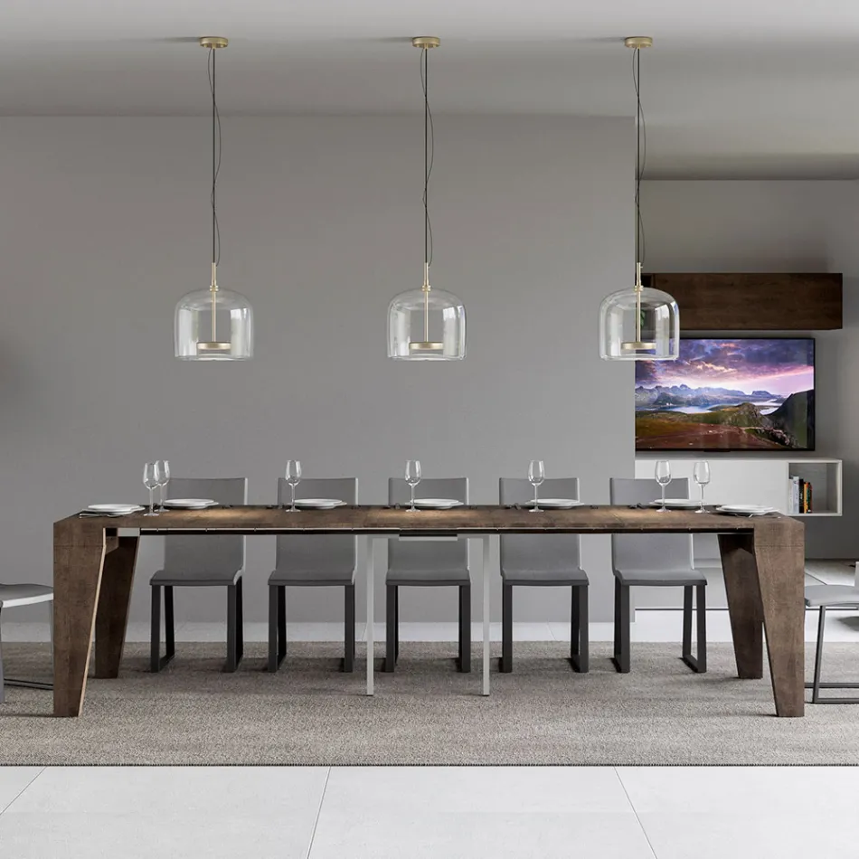 Consolă extensibilă disponibilă în 2 mărimi diferite, fabricată în Italia - Grifone Viadurini