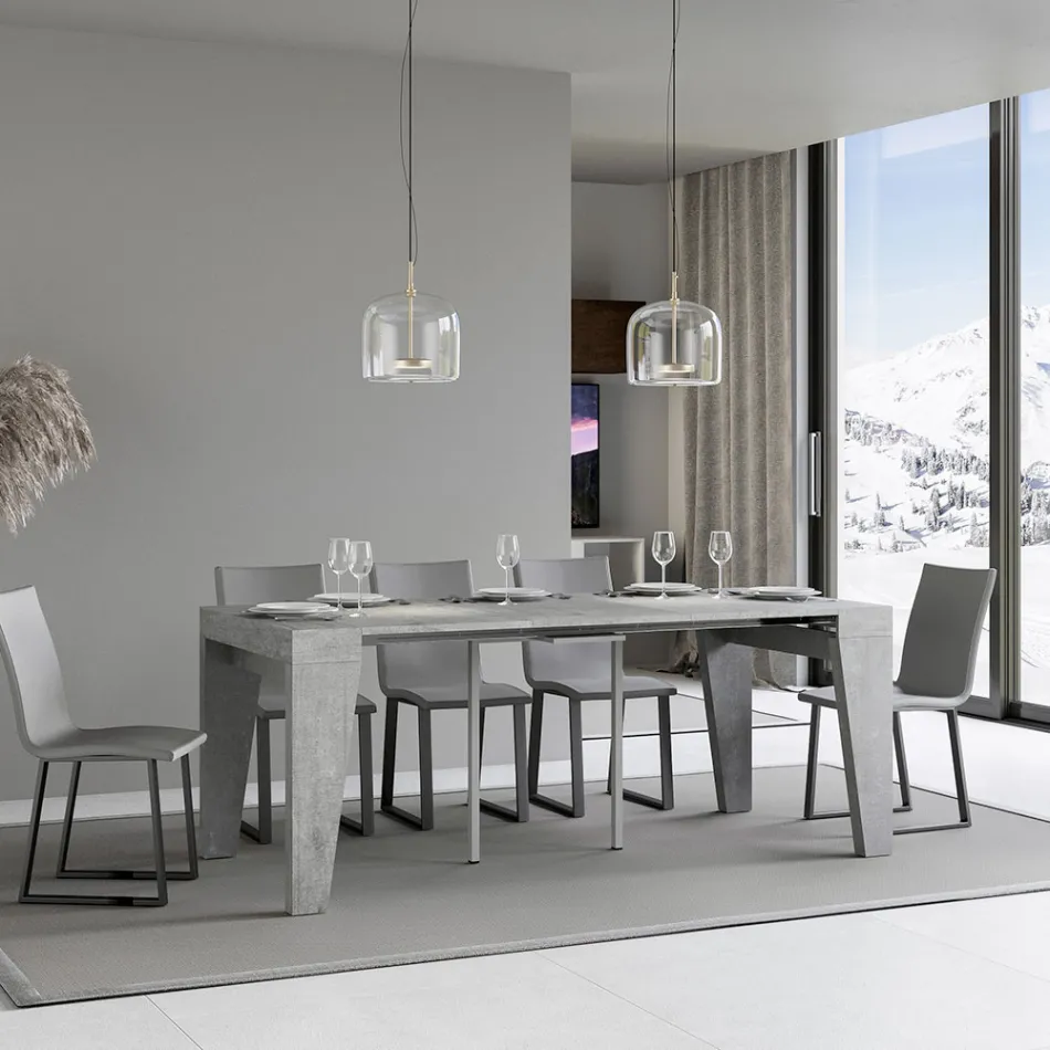 Consolă extensibilă disponibilă în 2 mărimi diferite, fabricată în Italia - Grifone Viadurini